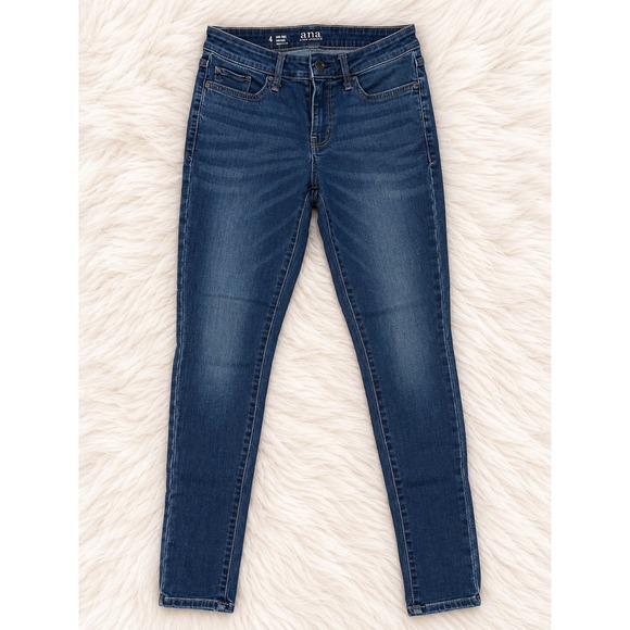 a.n.a Denim - a.n.a Women's Jeans Size 4 Mid Rise Dark Blue Stretch Denim